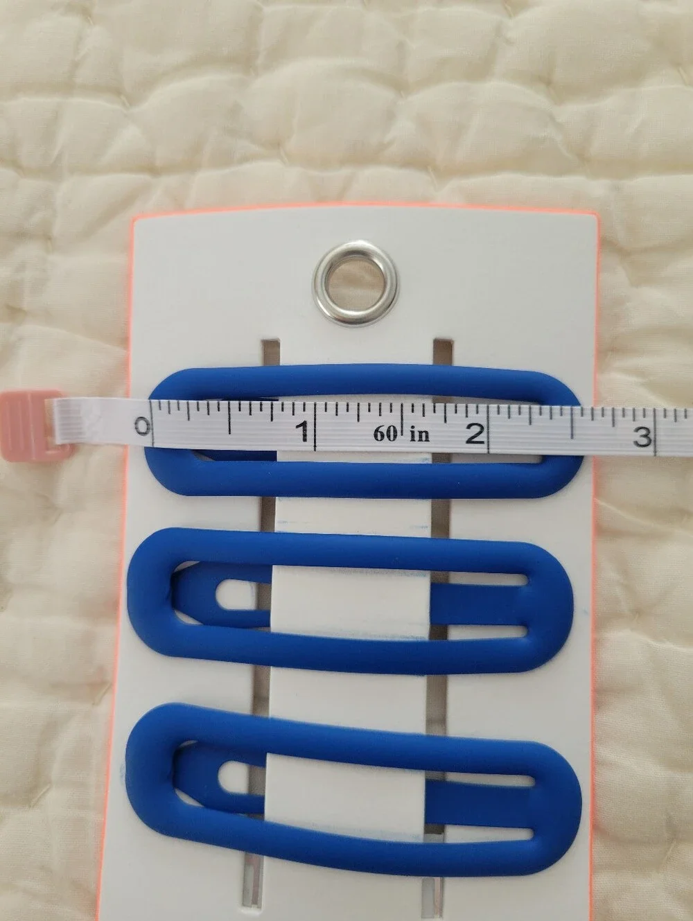 NWT Free People Fresh Start Matte Blue Snap Hair Clips - Set of 3